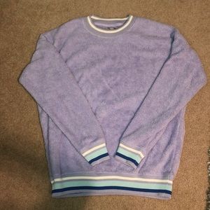 Purple fuzzy pullover